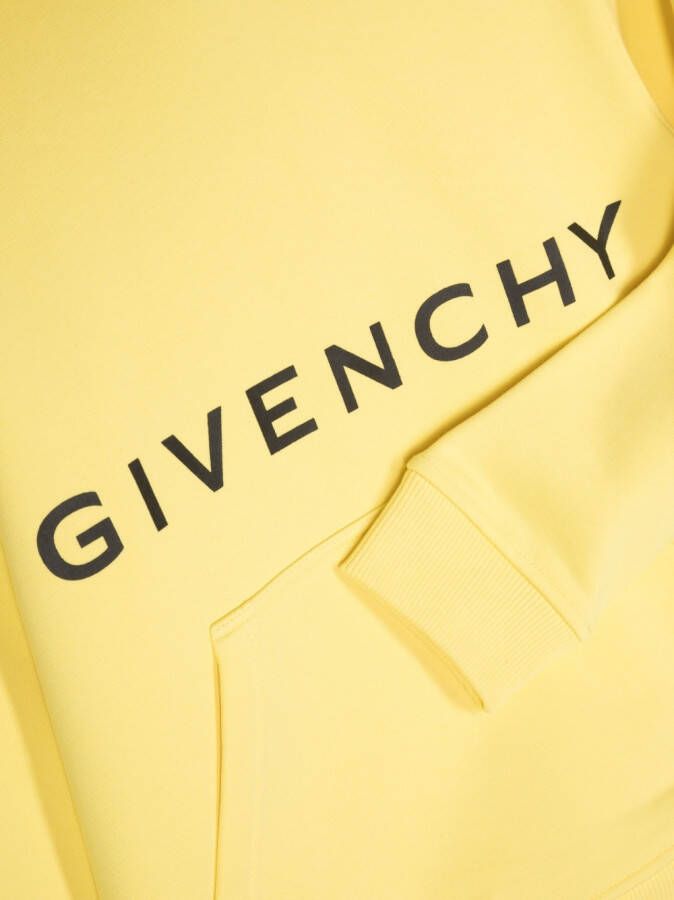 Givenchy Kids Hoodie met logoprint Geel