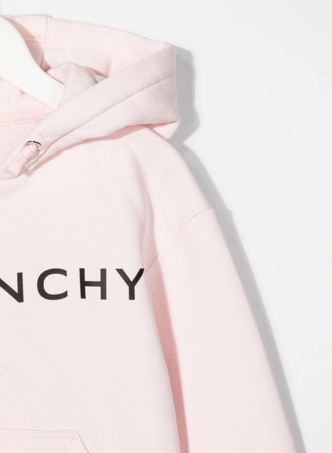 Givenchy Kids Hoodie met logoprint Roze