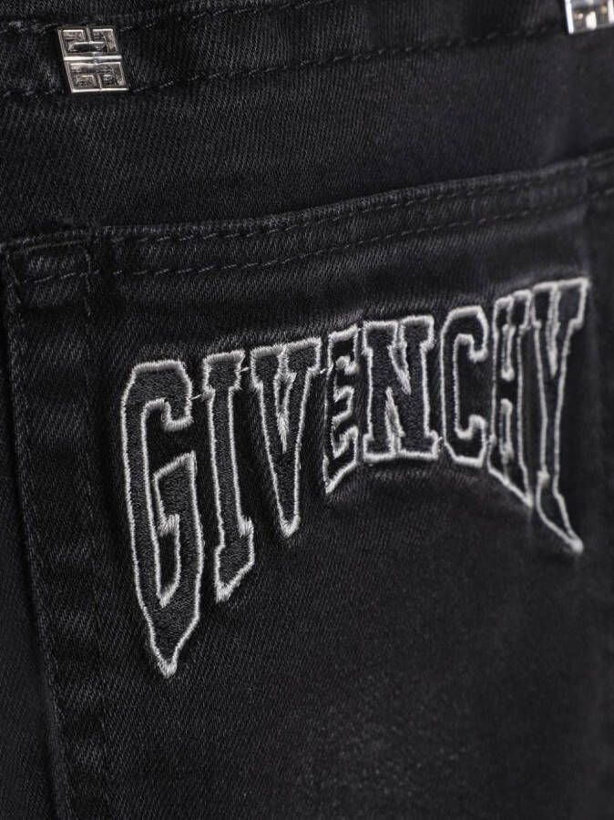 Givenchy Kids Jeans met geborduurd logo Zwart