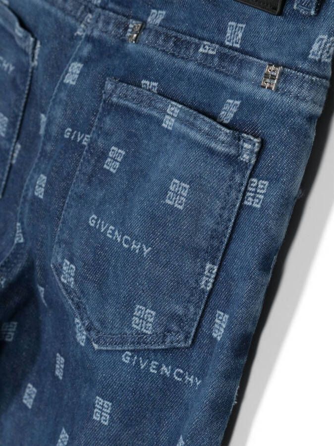 Givenchy Kids Jeans met wijde pijpen Blauw