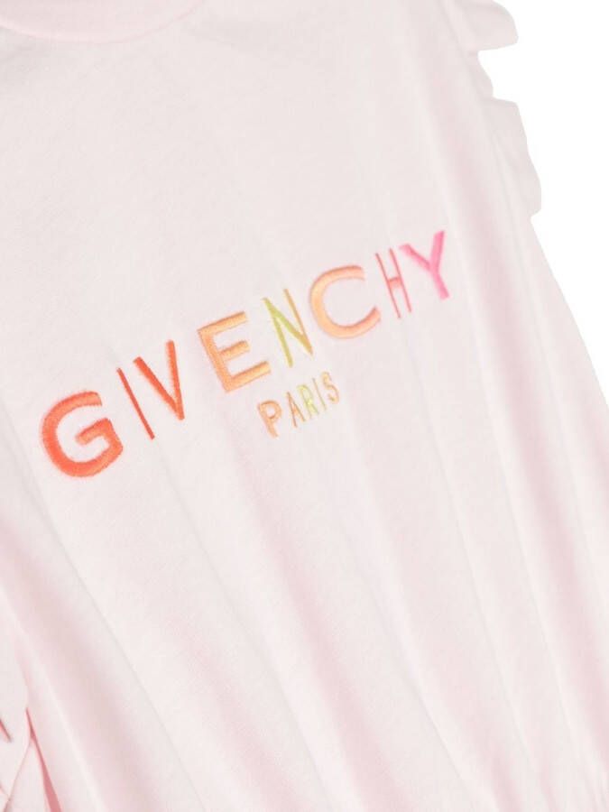 Givenchy Kids Jurk met geborduurd logo Roze