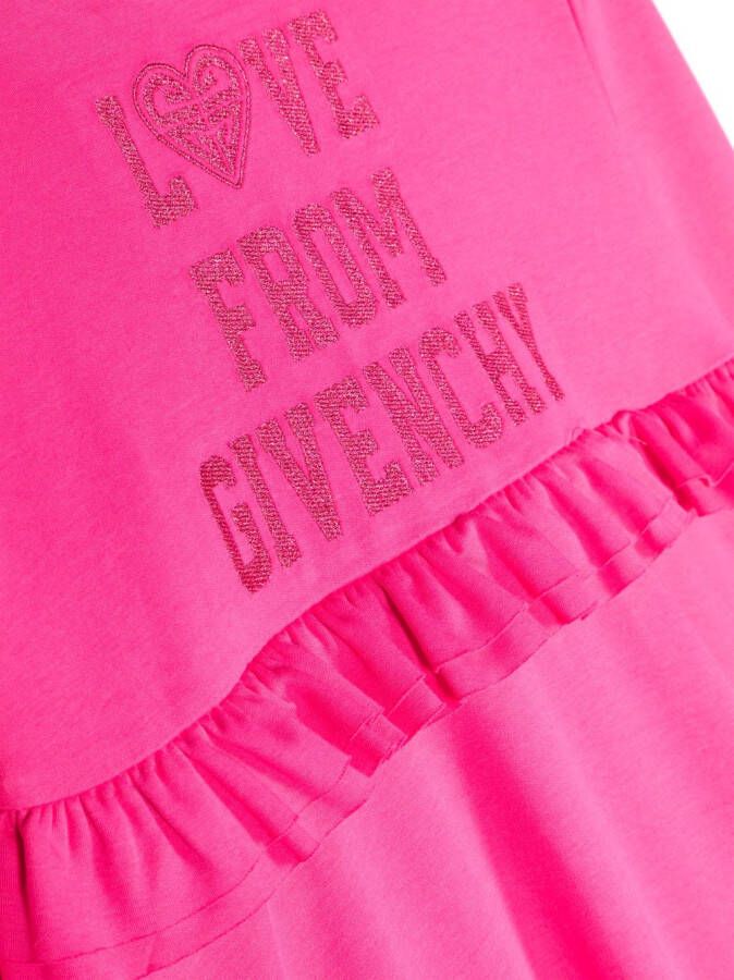 Givenchy Kids Jurk met logo Roze