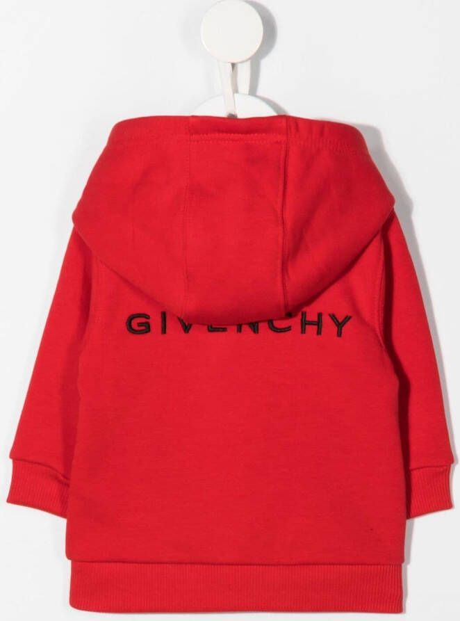 Givenchy Kids Katoenen hoodie Rood