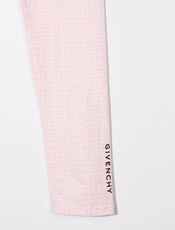 Givenchy Kids Legging met logoprint Roze