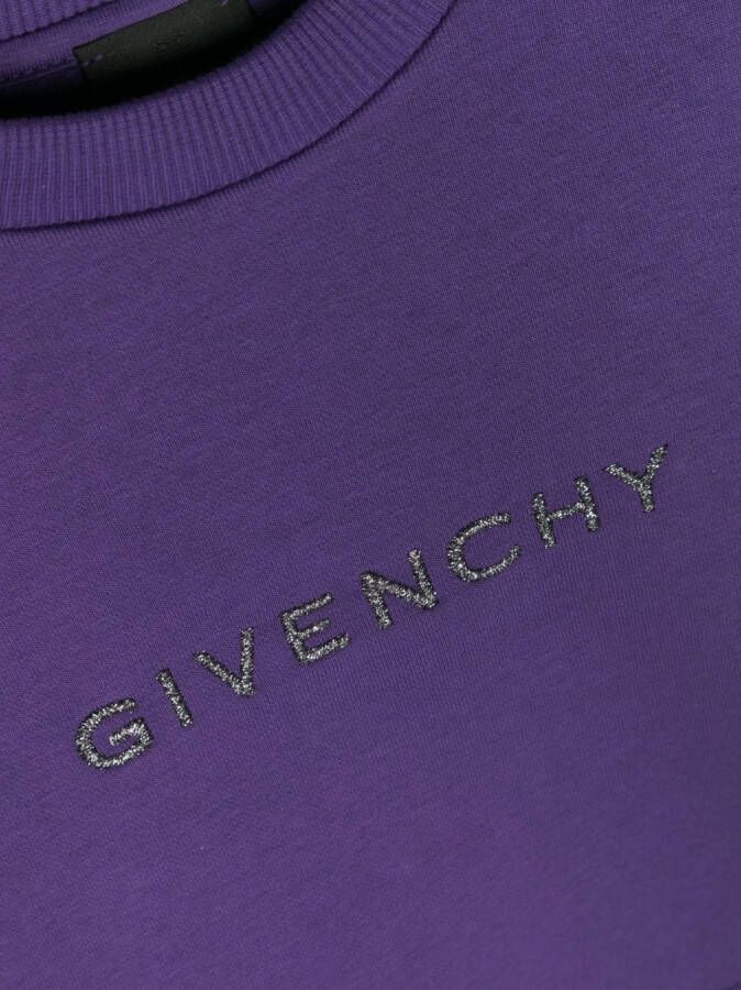 Givenchy Kids Sweater met geborduurd logo Paars