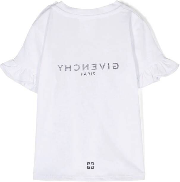 Givenchy Kids T-shirt met logoprint Wit