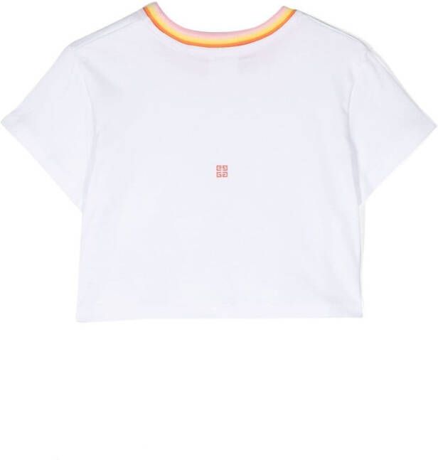 Givenchy Kids T-shirt met logoprint Wit