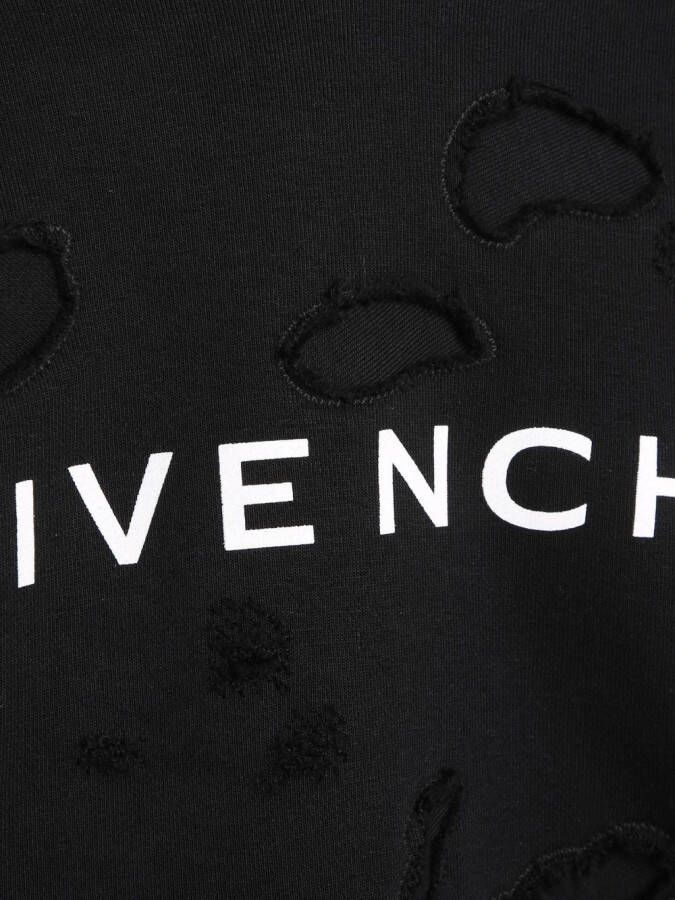 Givenchy Kids Hoodie met logoprint Zwart