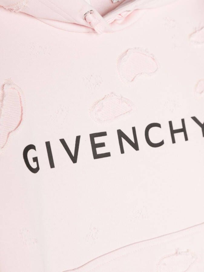 Givenchy Kids Jurk met logoprint Roze