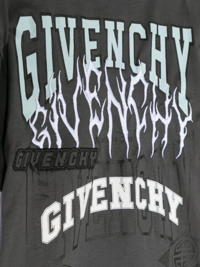 Givenchy Kids Hoodie met logoprint Grijs