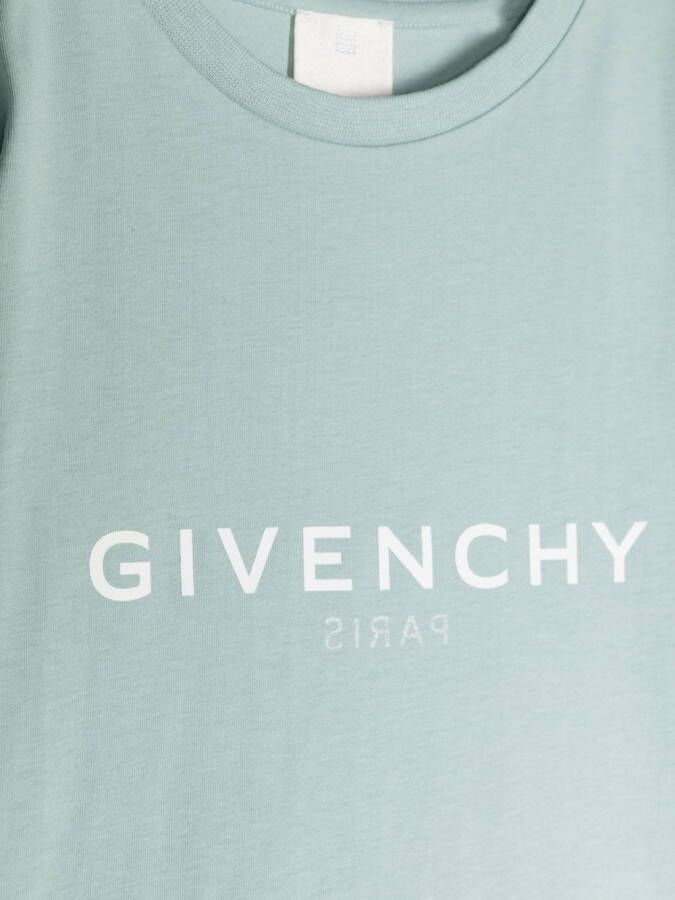 Givenchy Kids T-shirt met logoprint Blauw