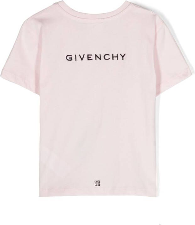 Givenchy Kids T-shirt met logoprint Roze