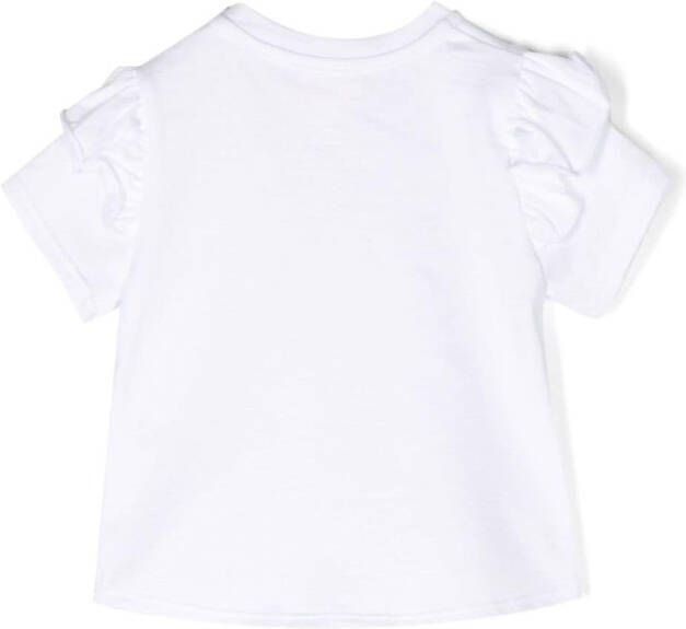 Givenchy Kids T-shirt met logoprint Wit