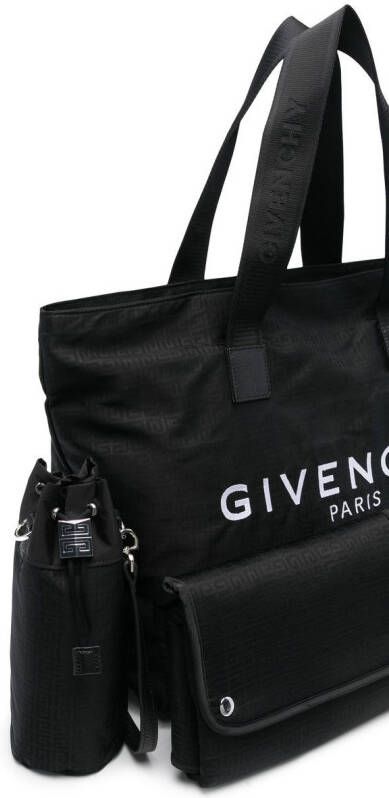 Givenchy Kids Luiertas met monogram patroon Zwart