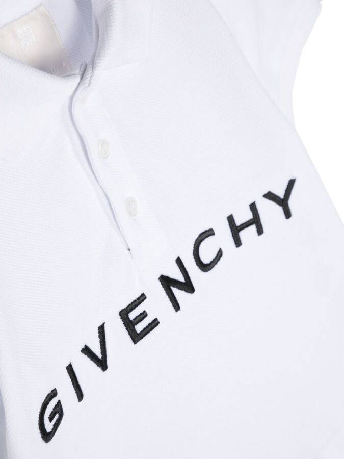 Givenchy Kids Poloshirt met logo Wit