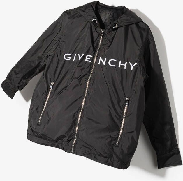 Givenchy Kids Regenjack met geborduurd logo Zwart