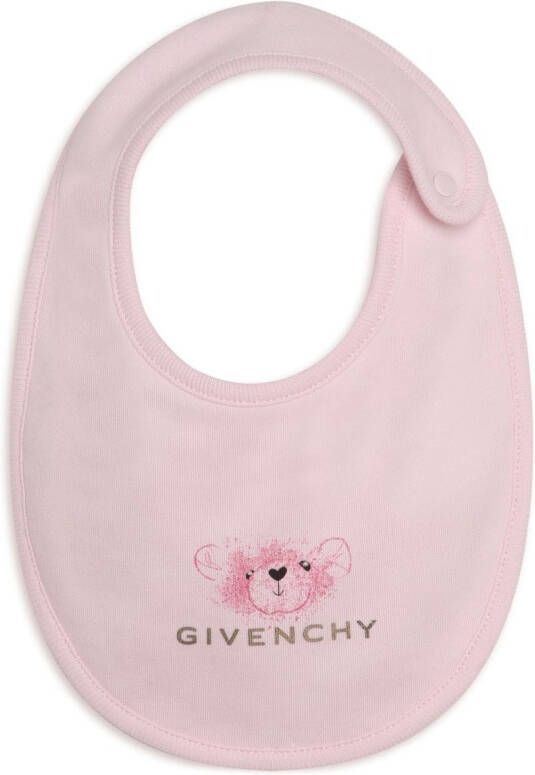 Givenchy Kids Romper en slabbetje met teddybeerprint Roze