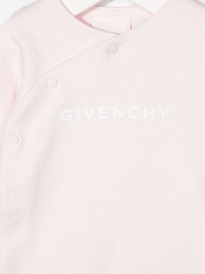 Givenchy Kids Romper set met logoprint Roze