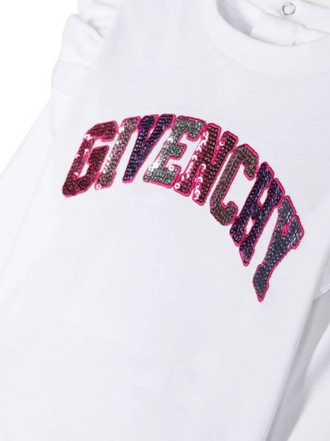 Givenchy Kids T-shirt met pailletten Wit