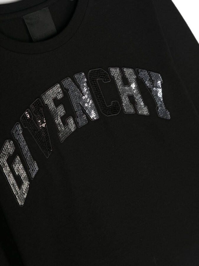 Givenchy Kids T-shirt met lange mouwen Zwart