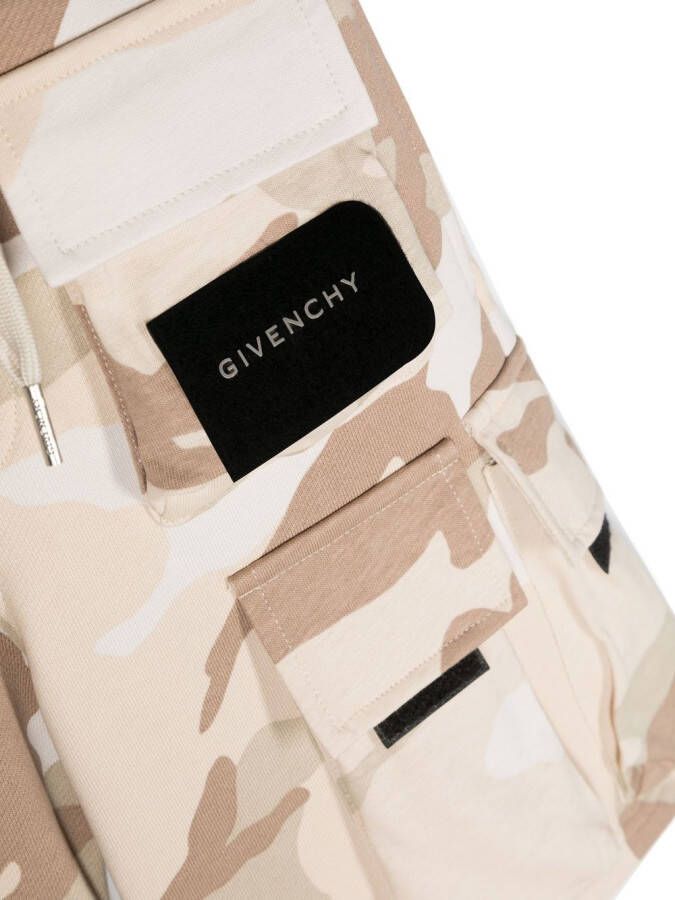 Givenchy Kids Shorts met camouflageprint Beige