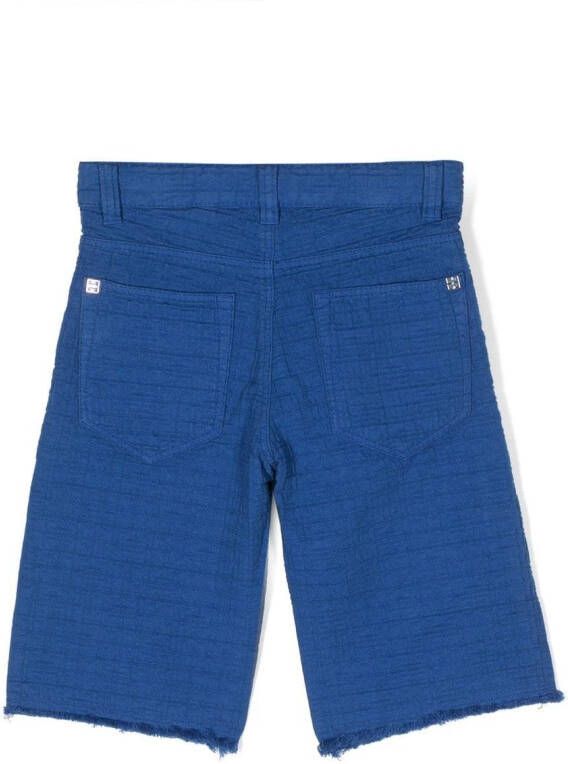 Givenchy Kids Shorts van crêpe Blauw