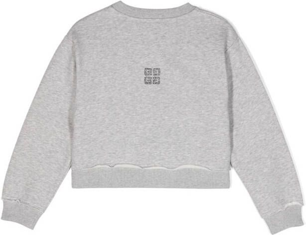 Givenchy Kids Sweater met geborduurd logo Grijs