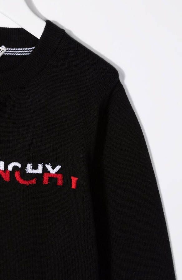 Givenchy Kids Sweater met logoprint Zwart