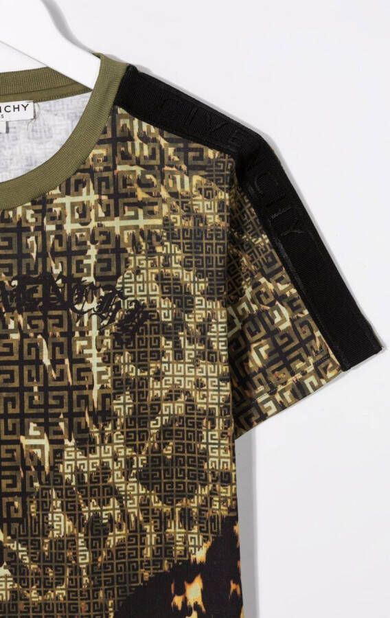 Givenchy Kids T-shirt met camouflageprint Groen