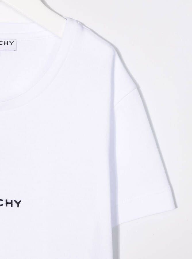 Givenchy Kids T-shirt met geborduurd logo Wit