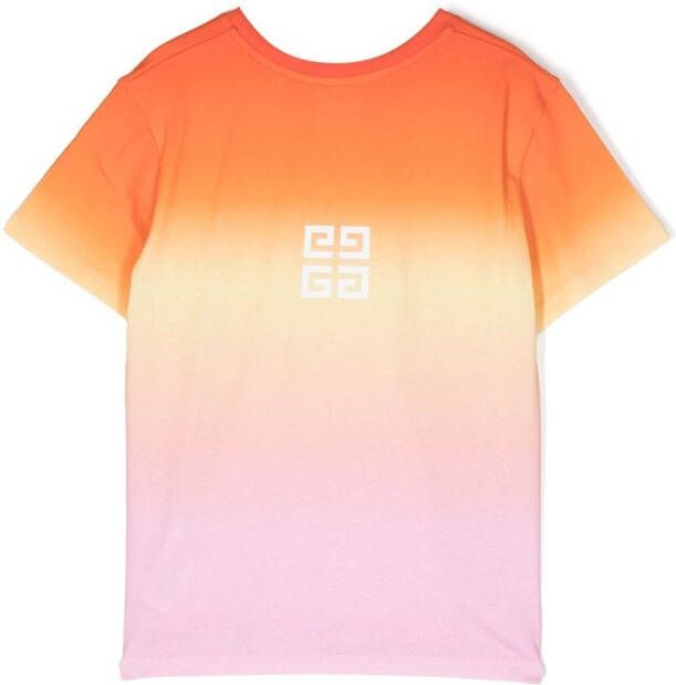 Givenchy Kids T-shirt met kleurverloop Oranje