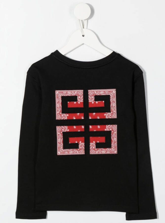 Givenchy Kids T-shirt met lange mouwen Zwart