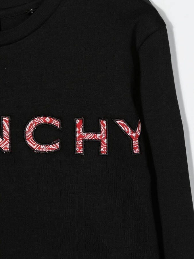 Givenchy Kids T-shirt met lange mouwen Zwart