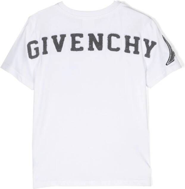 Givenchy Kids T-shirt met logo-applicatie Wit