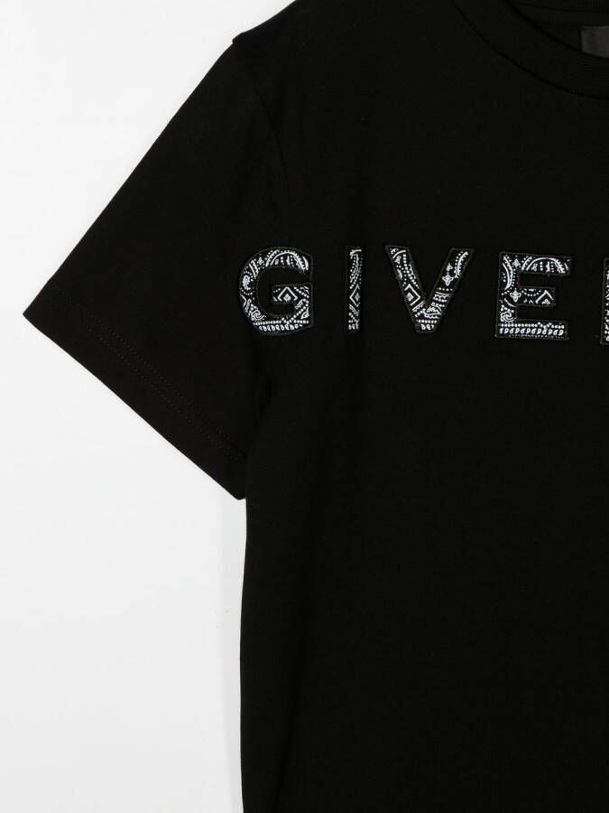 Givenchy Kids T-shirt met logopatch Zwart