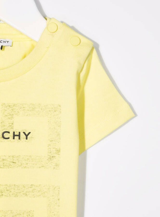 Givenchy Kids T-shirt met logoprint Geel