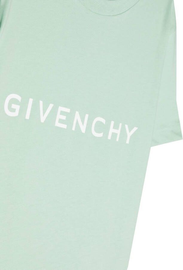 Givenchy Kids T-shirt met logoprint Groen