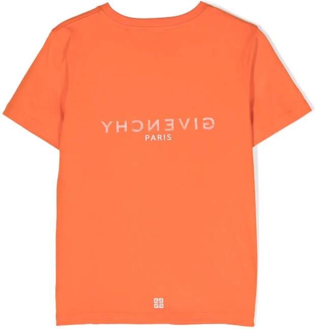 Givenchy Kids T-shirt met logoprint Oranje