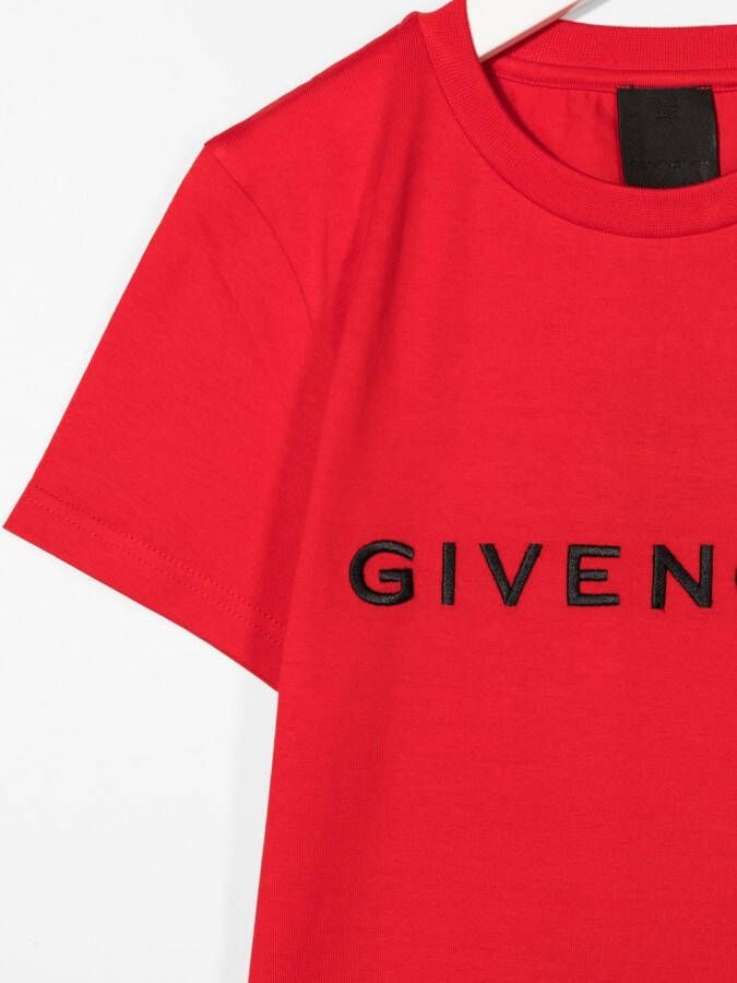 Givenchy Kids T-shirt met logoprint Rood