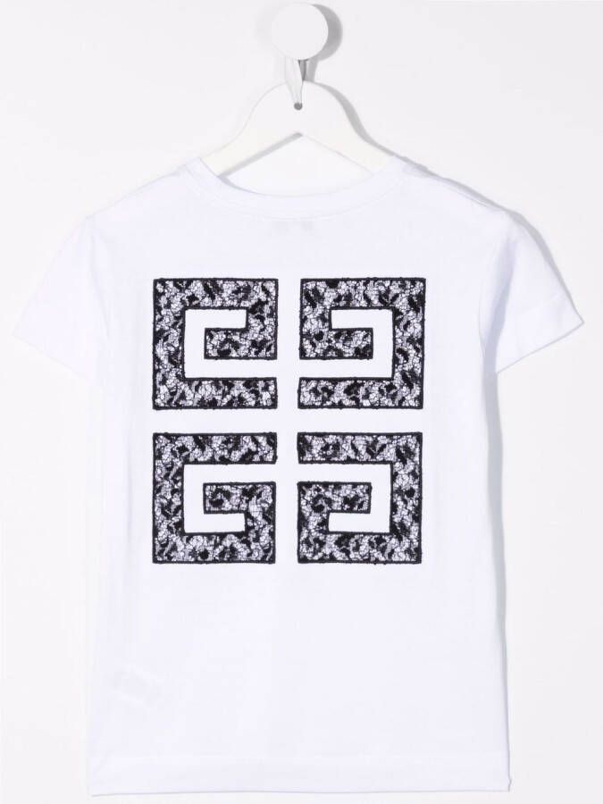 Givenchy Kids T-shirt met logoprint Wit