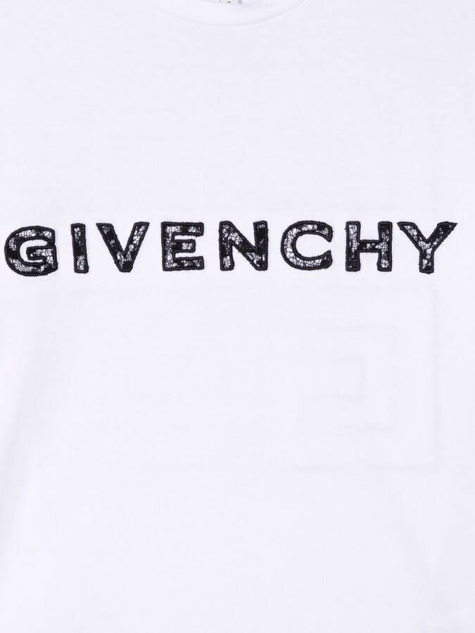 Givenchy Kids T-shirt met logoprint Wit
