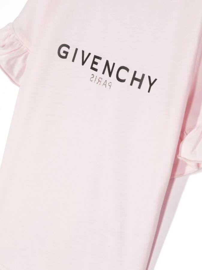 Givenchy Kids T-shirt met ruches Roze