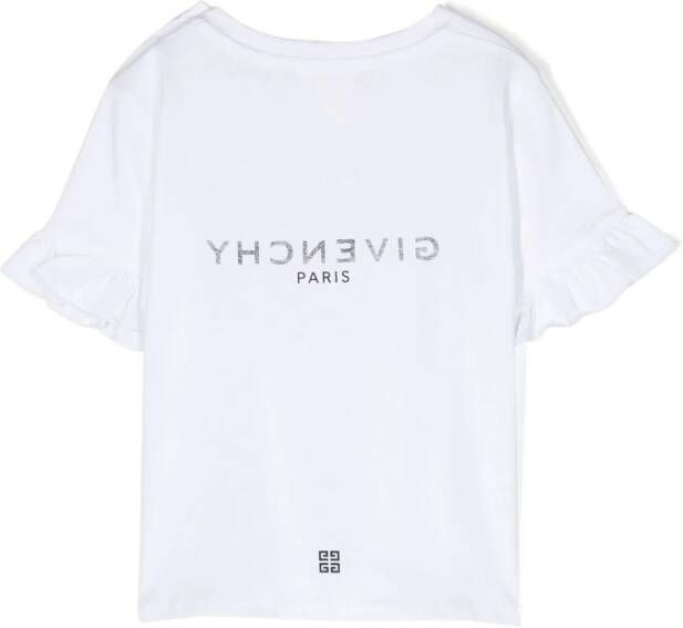 Givenchy Kids T-shirt met ruches Wit