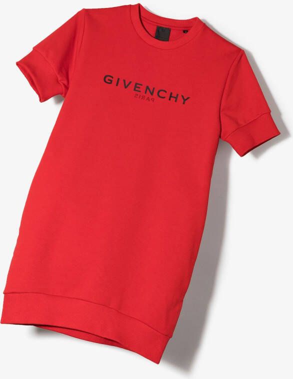Givenchy Kids T-shirtjurk met logoprint Rood
