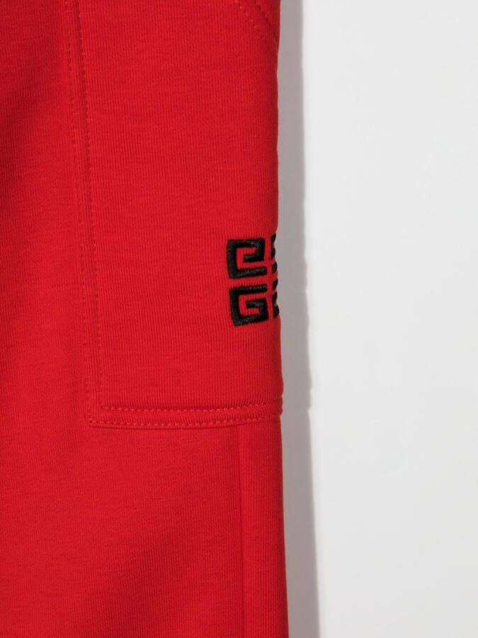 Givenchy Kids Trainingsbroek met geborduurd logo Rood