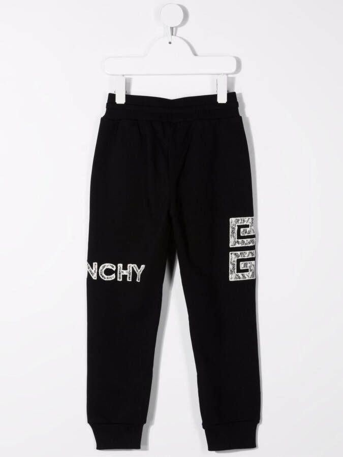 Givenchy Kids Trainingsbroek met logo applicatie Zwart