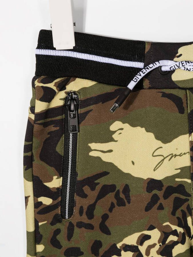 Givenchy Kids Trainingsshorts met camouflageprint Groen