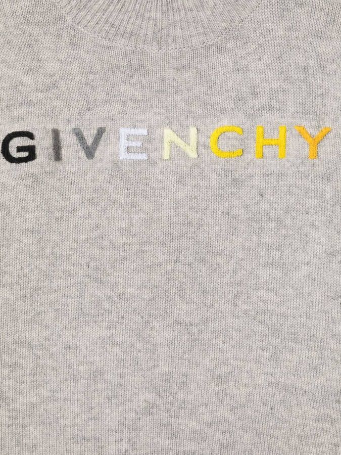 Givenchy Kids Trui met geborduurd logo Grijs