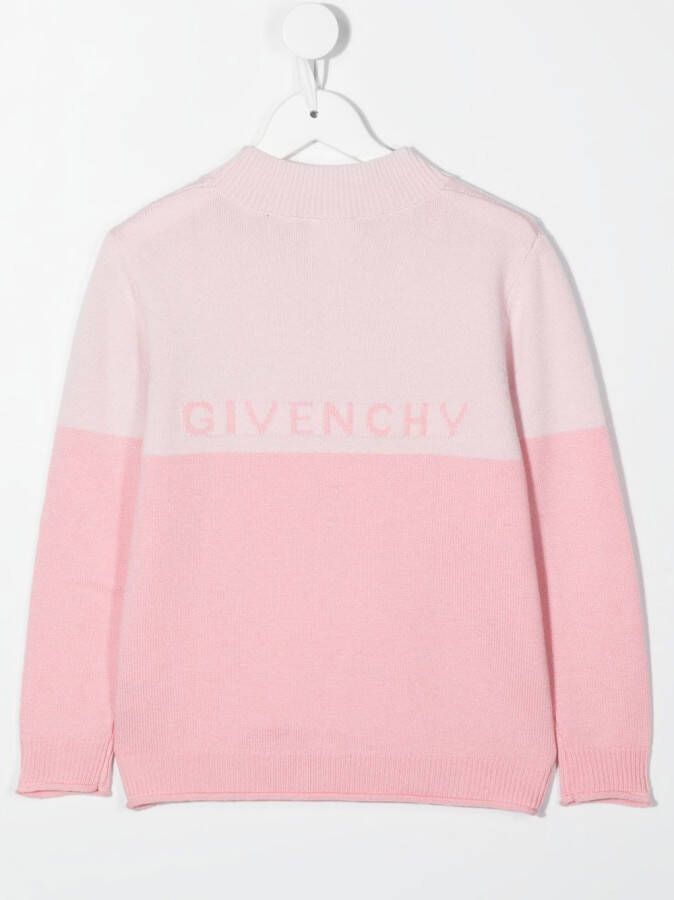 Givenchy Kids Trui met logo jacquard Roze