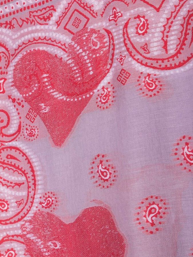 Givenchy Sjaal met paisley-print Paars